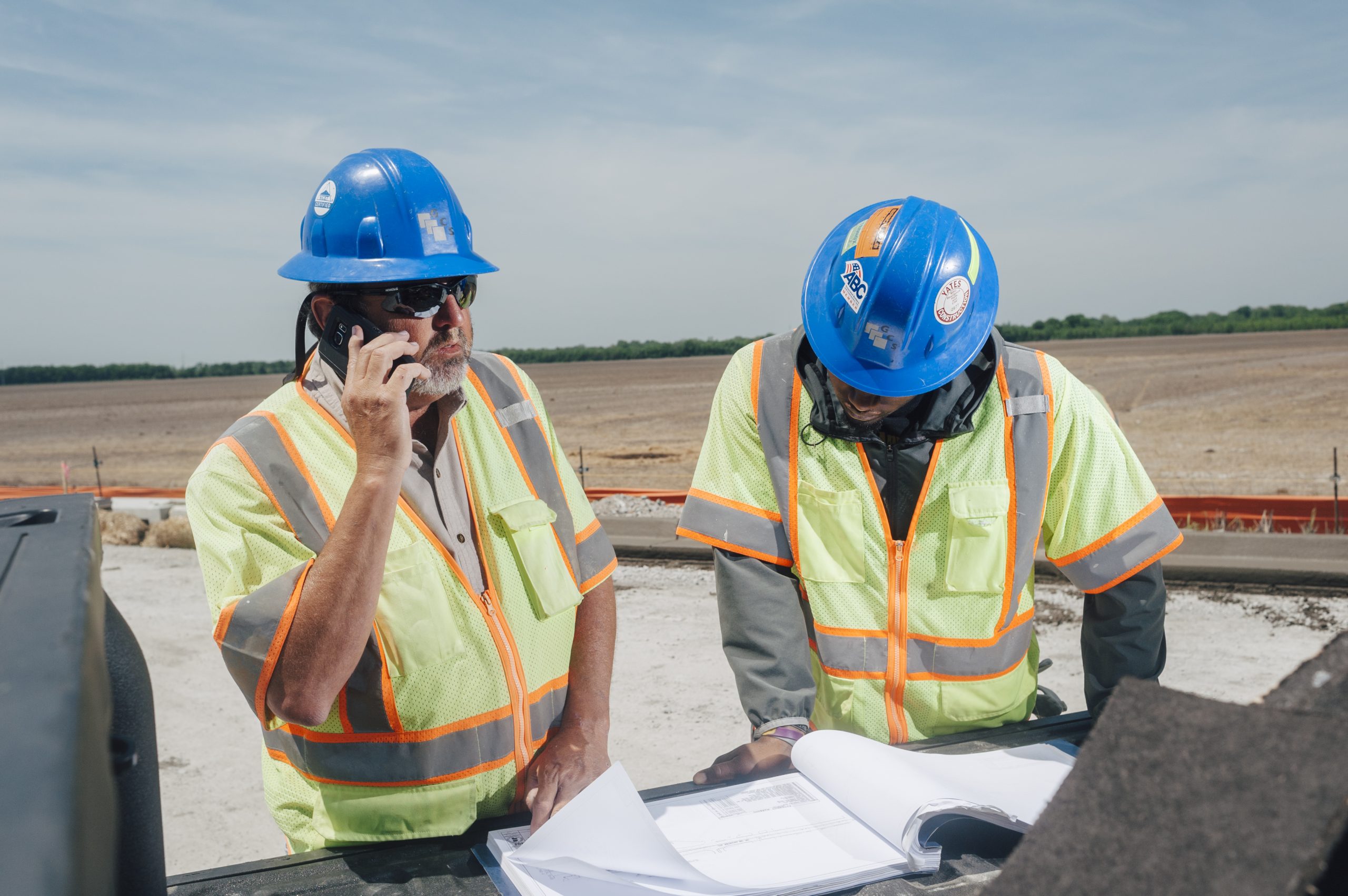 Two Gregory Construction workers on a jobsite